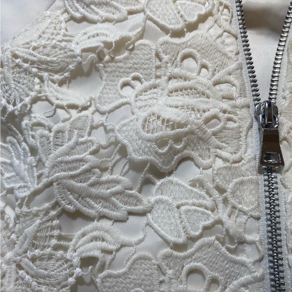 Joe’s Collection Ivory Bomber Jacket Size Small JJ Celeste Prestine - Picture 5 of 8